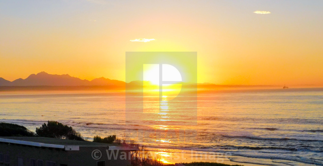 "Golden Indian Ocean Sunrise" stock image