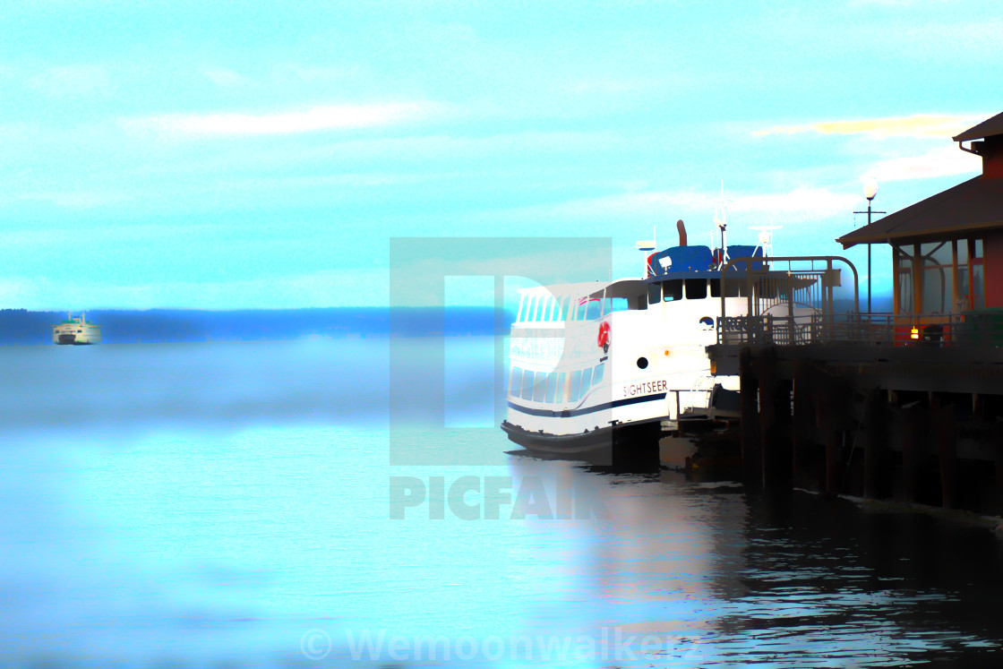 "Docked Boat" by Wemoonwalkerz - £24.80 "Docked Boat" stock image