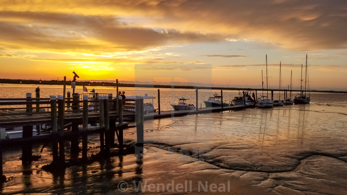 "The Wharf, Jekyll Island, GA" stock image