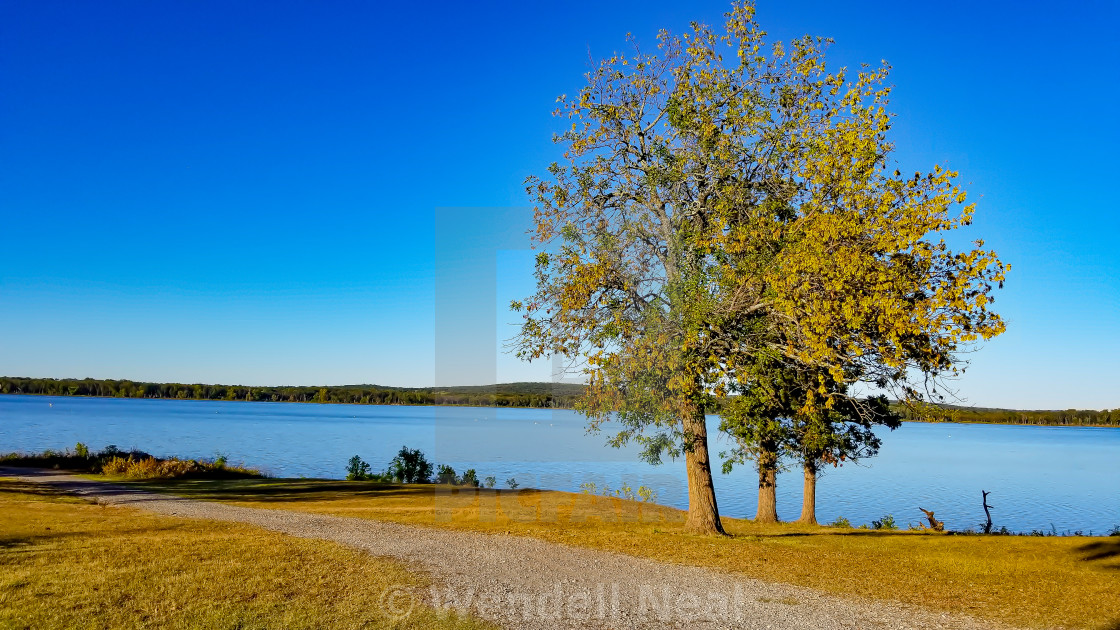 "Thunderbird Lake, Oklahoma" stock image