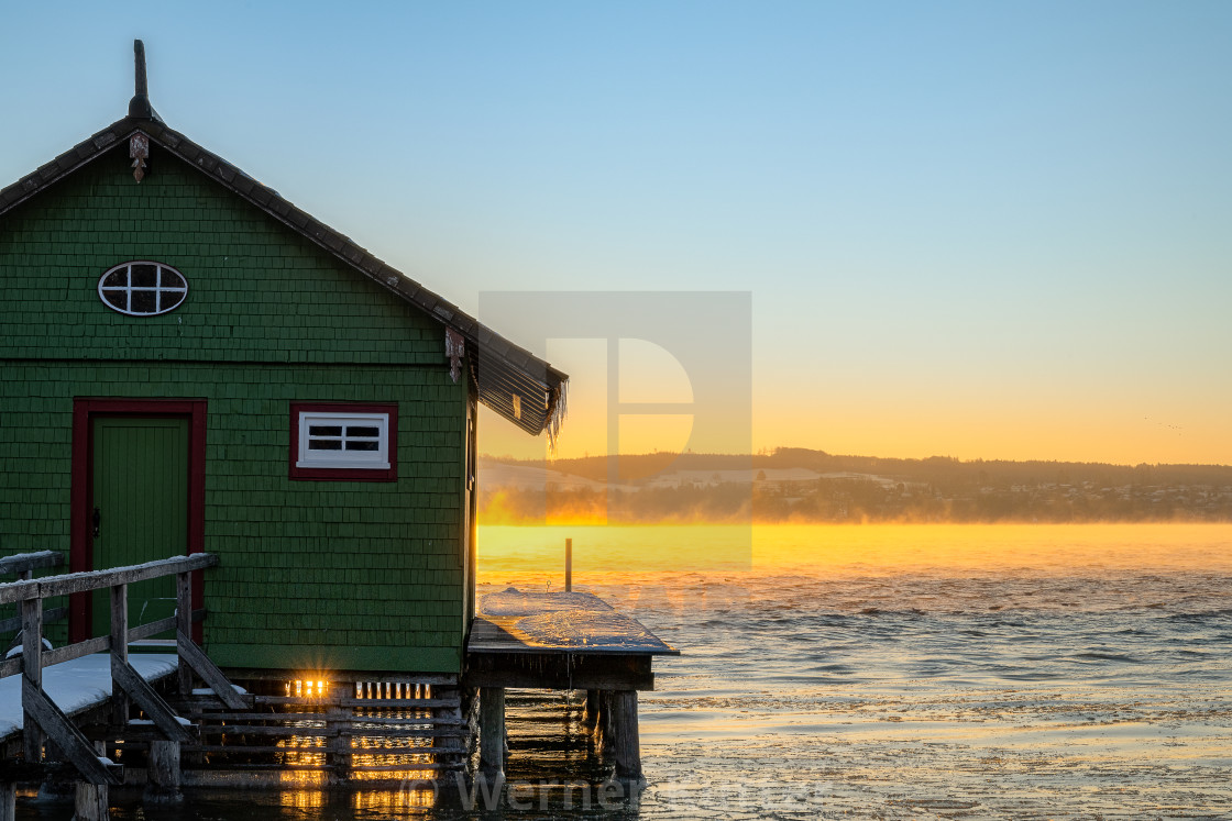 "smoking lake" stock image