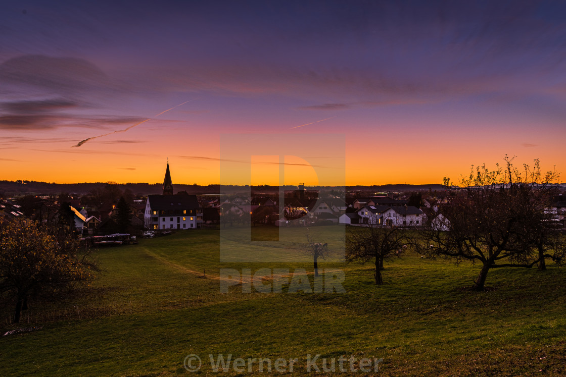 "sunrise in Woringen" stock image