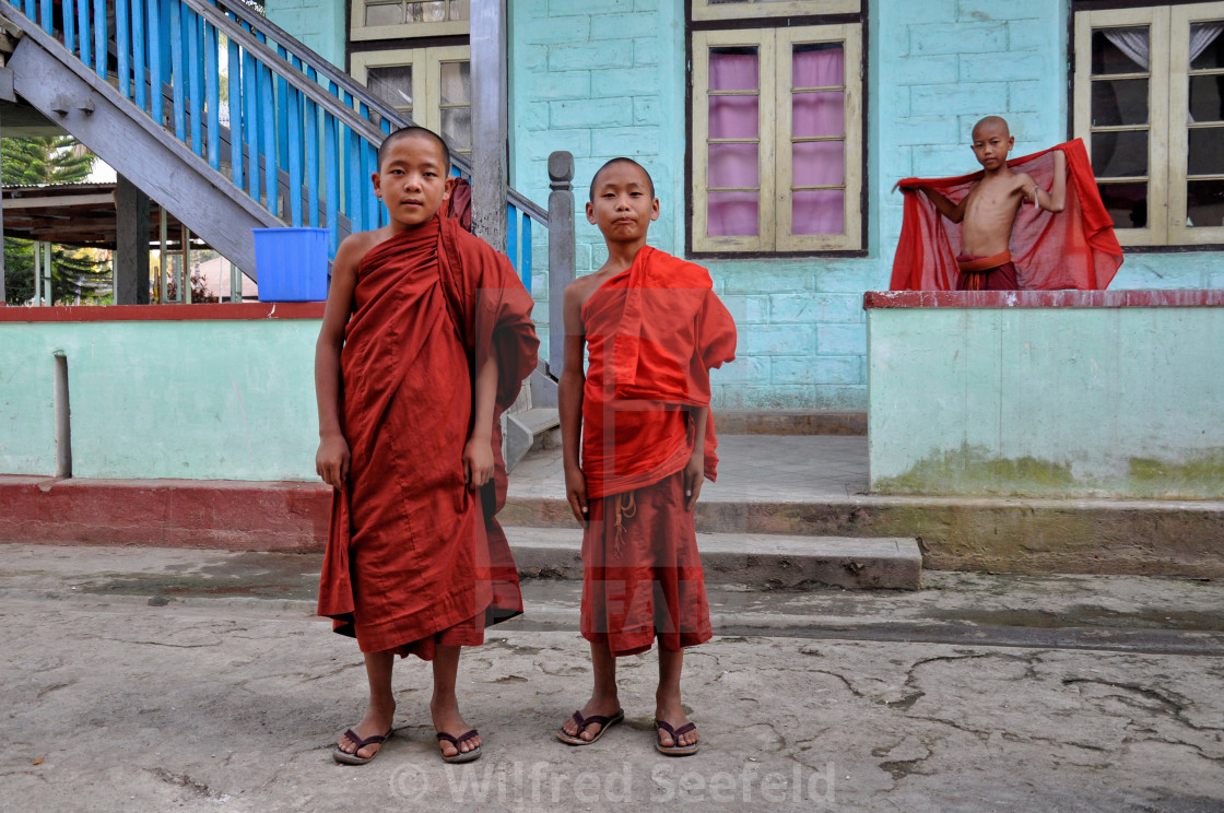 "NOVICE MONKS" stock image