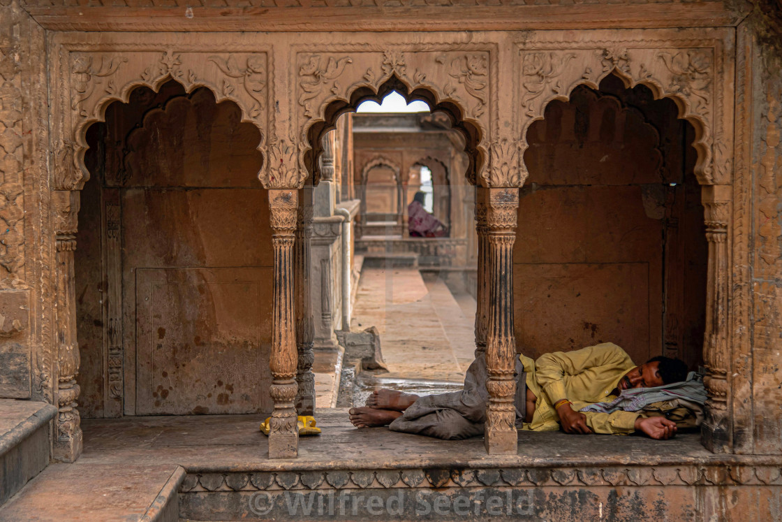 "SLEEPING MAN" stock image