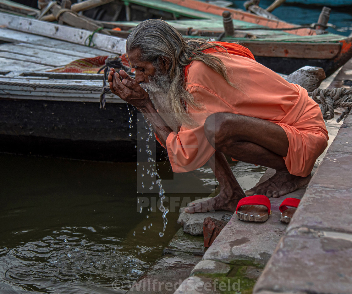 "SACRED WATER" stock image