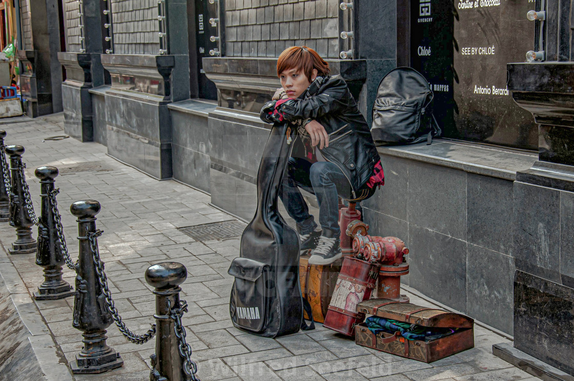 "HANOI STREET SCENE" stock image