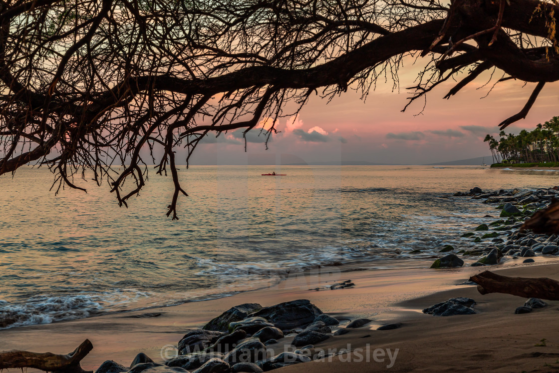 "Hanakao'o Beach Canoe" stock image