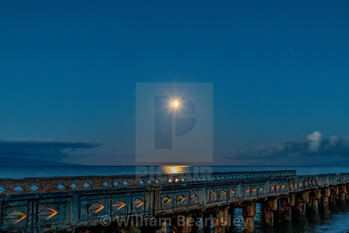 "Snow Moon at Mala Ramp 3" stock image