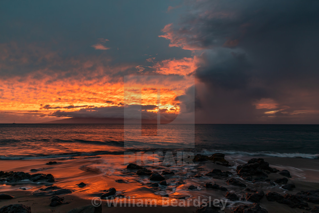 "Sunset Over Lanai 2" stock image