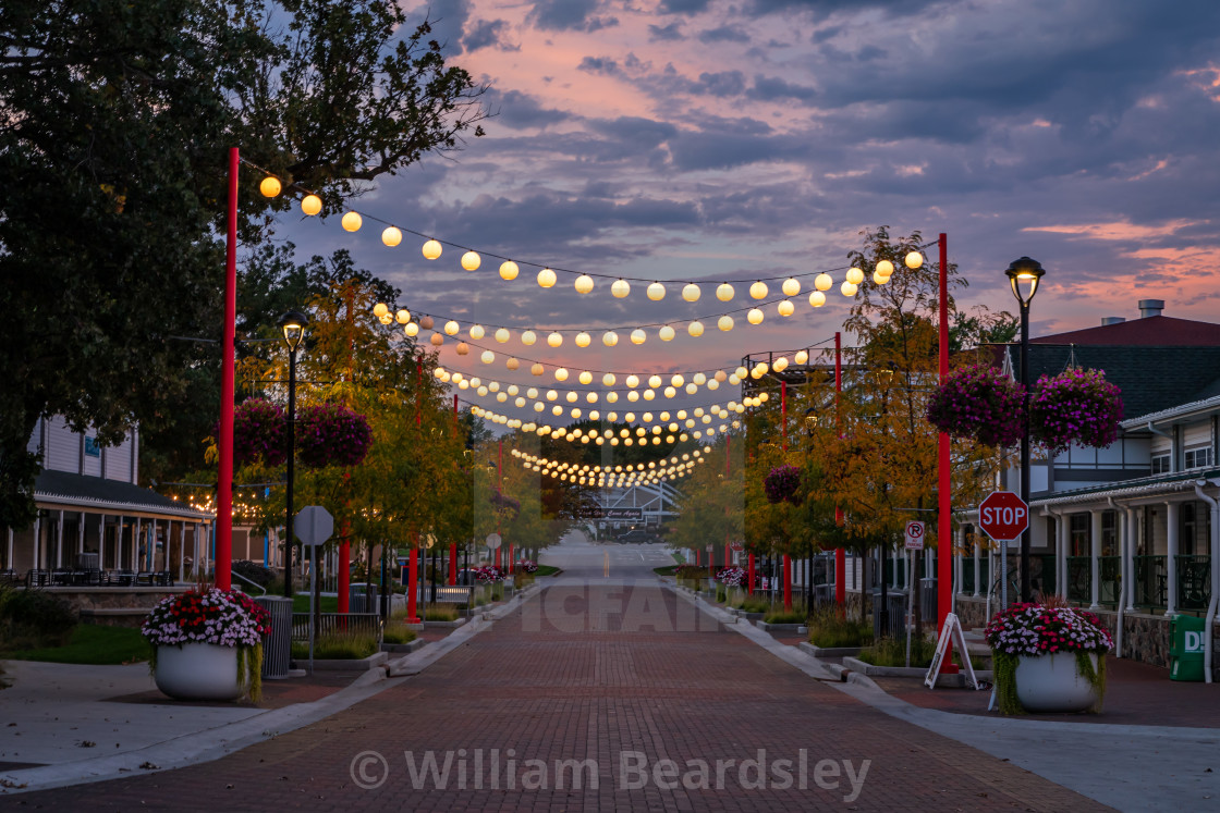 "Lake Street in Arnolds Park Early Morning" stock image