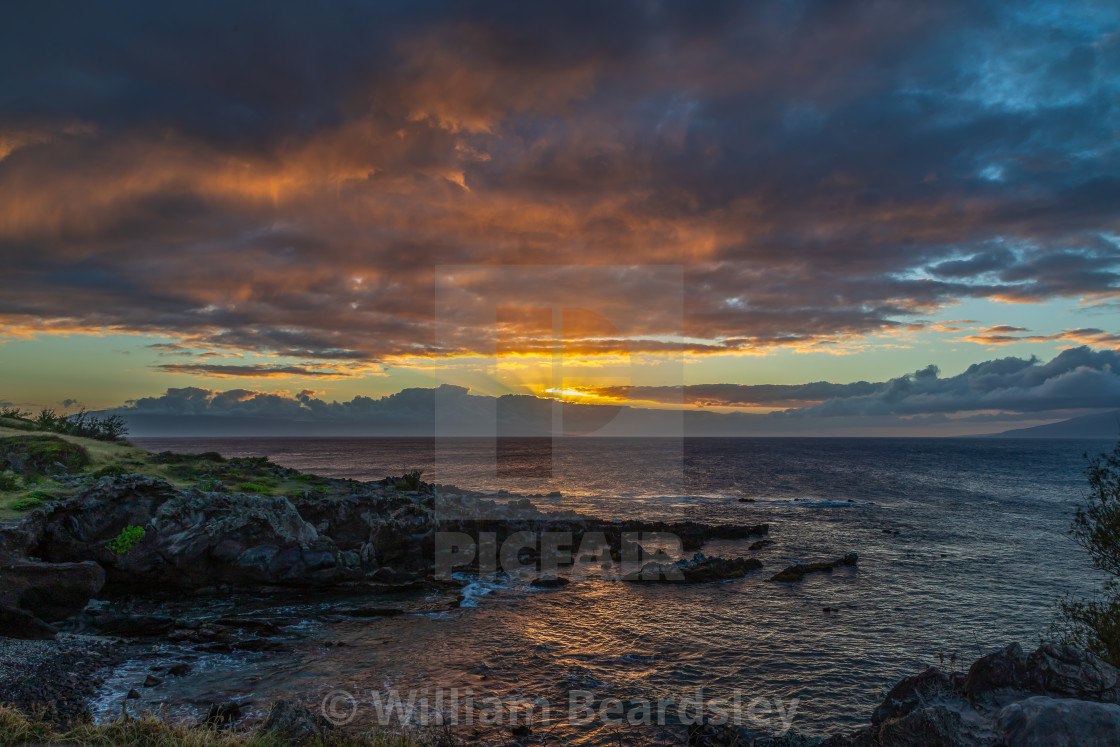 "Hawea Point Sunset 3" stock image