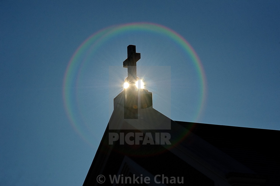 "Holy Cross with Halo" by Winkie Chau - $30.91 "Holy Cross with Halo" stock image