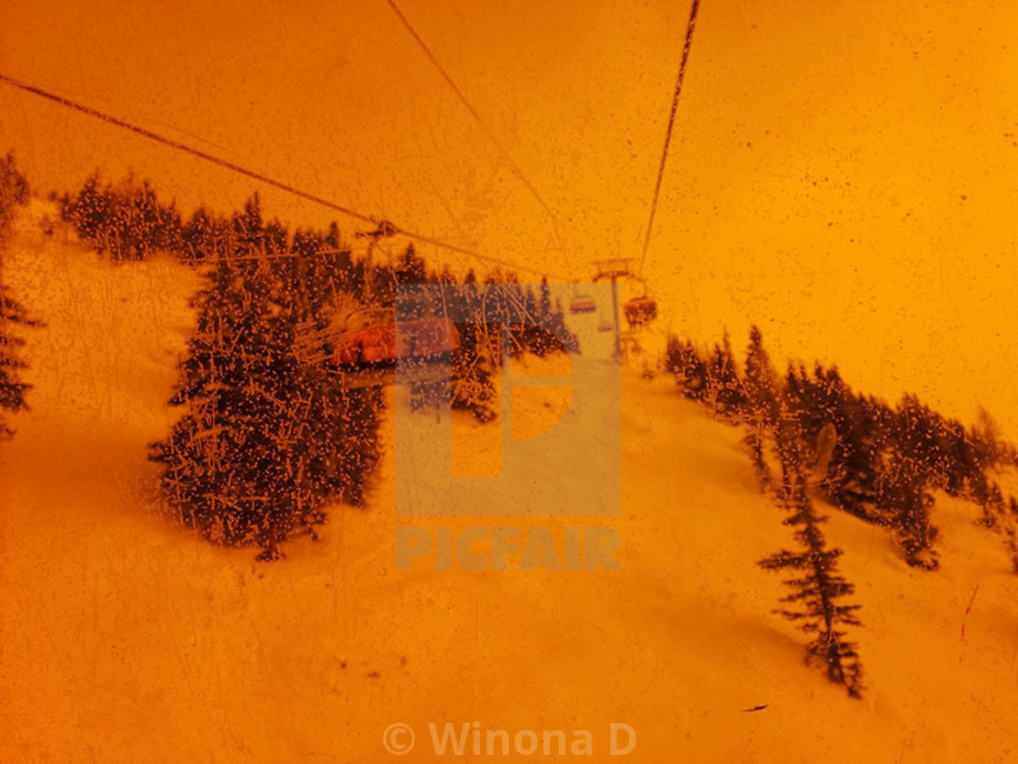 "Heated Chair Lift" by Winona D - $15.32 "Heated Chair Lift" stock image