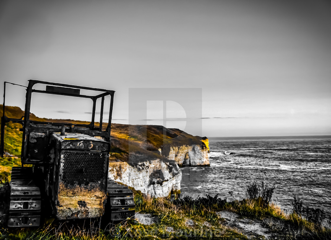 "Old Tractor, Yorkshire" stock image