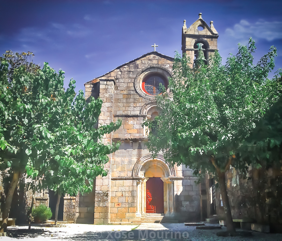 "Romanesque church, Spain." stock image