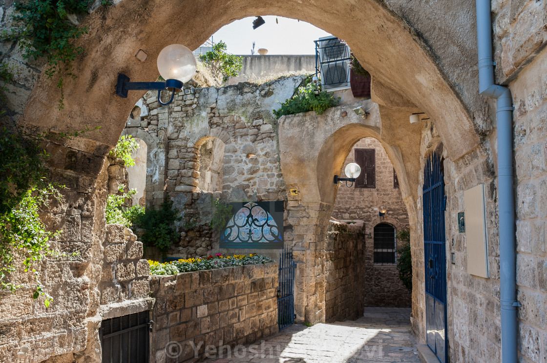 "A colorful street in Jaffa, Israel." by Yehoshua Halevi - $9.12 "A colorful street in Jaffa, Israel." stock image