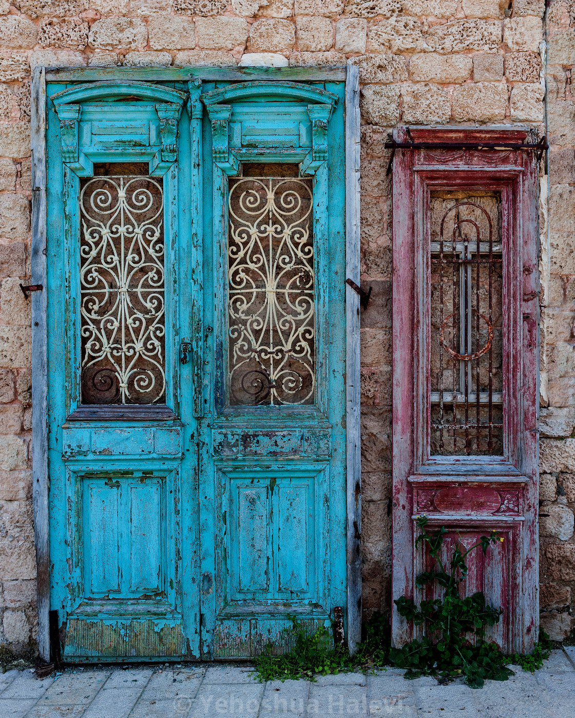 "Old painted doors in Jaffa, Israel" by Yehoshua Halevi - $9.12 "Old painted doors in Jaffa, Israel" stock image