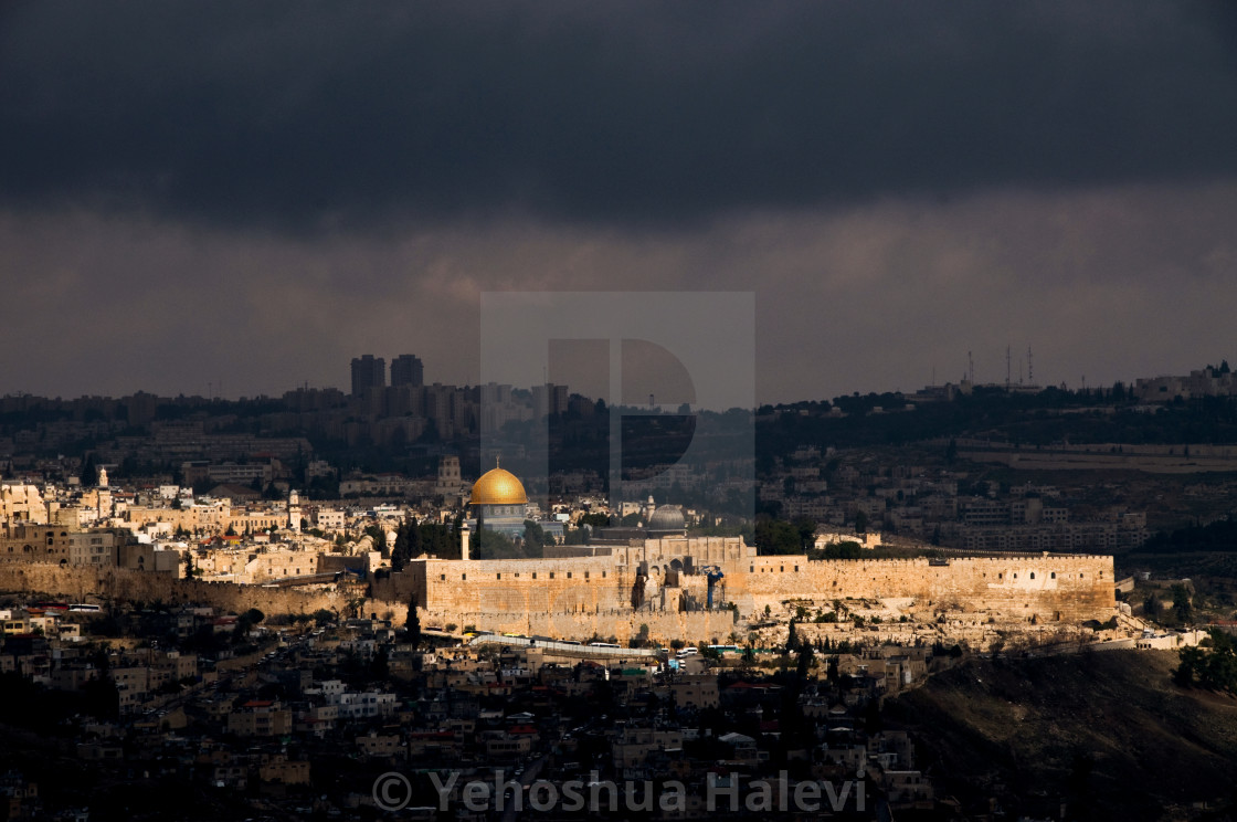 "Winter storm clearing over Jerusalem" by Yehoshua Halevi - $12.19 "Winter storm clearing over Jerusalem" stock image
