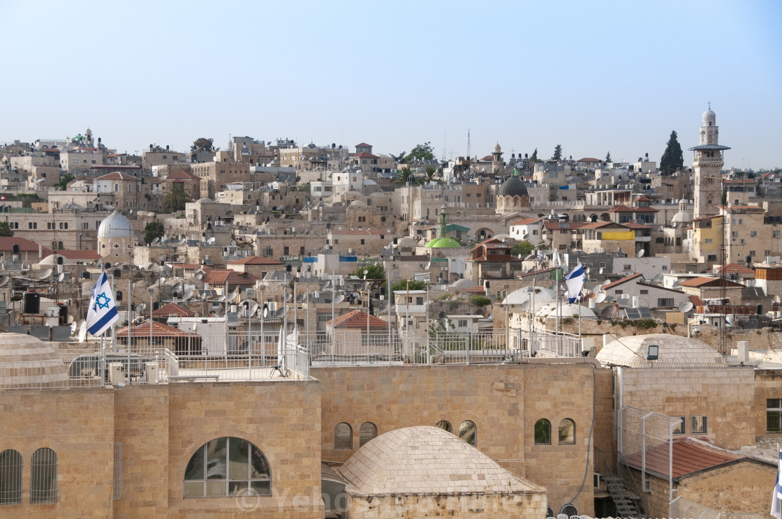 "Churches, mosques and homes in the Old City of Jerusalem" by Yehoshua Halevi - $9.14 "Churches, mosques and homes in the Old City of Jerusalem" stock image