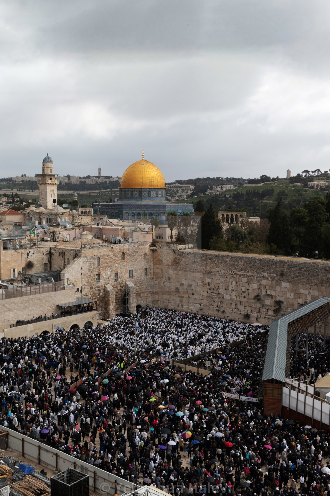 "Priestly blessing at the Western Wall" by Yehoshua Halevi - $9.14 "Priestly blessing at the Western Wall" stock image