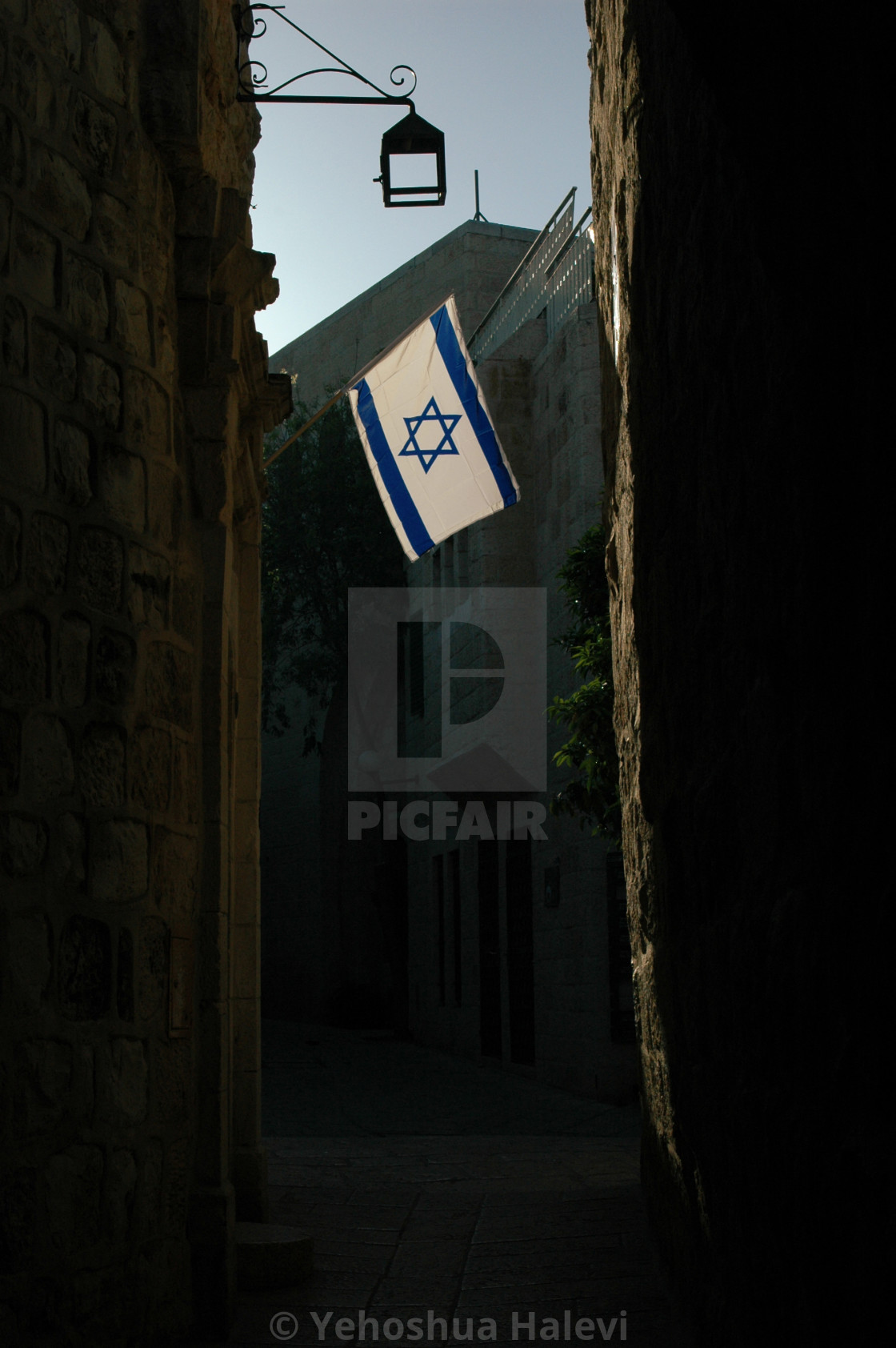 "Israeli flag in Jerusalem" by Yehoshua Halevi - $6.09 "Israeli flag in Jerusalem" stock image