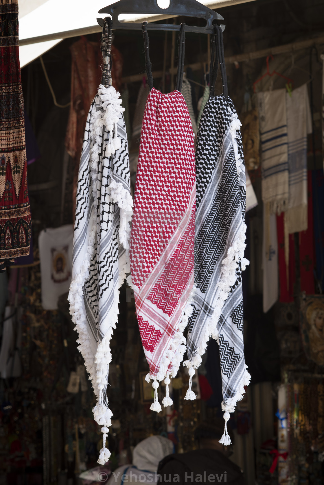 "Palestinian kaffiyehs" by Yehoshua Halevi - $6.09 "Palestinian kaffiyehs" stock image