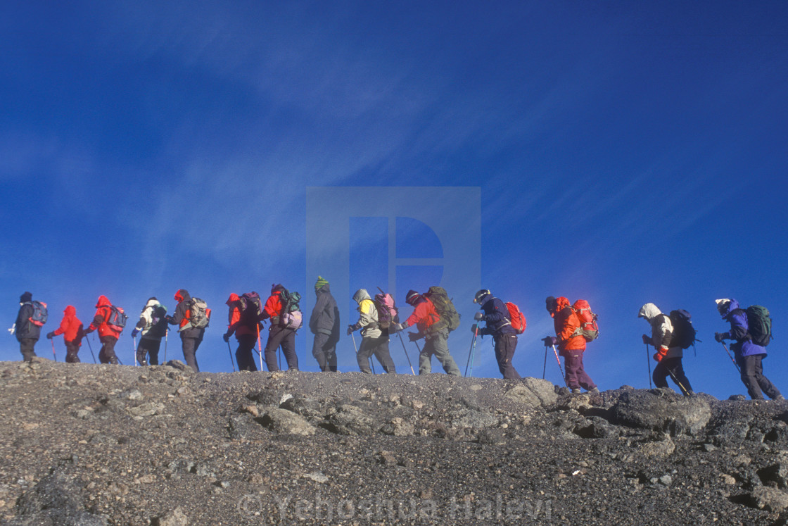 "Climbing Mount Kilimanjaro" by Yehoshua Halevi - $6.08 "Climbing Mount Kilimanjaro" stock image
