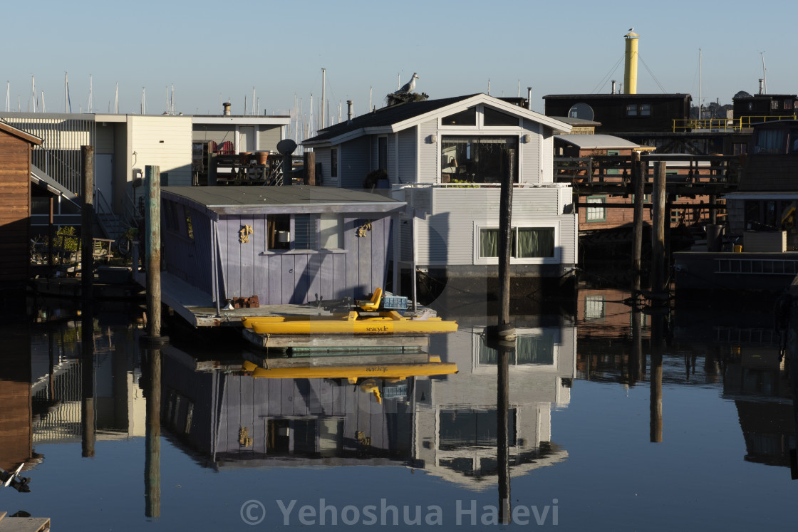 "Sausalito Houseboats" by Yehoshua Halevi - $6.08 "Sausalito Houseboats" stock image