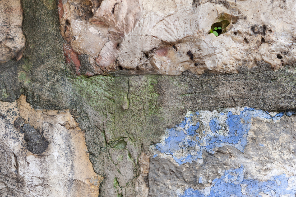 "Layers of colorful paint on old stone building in Jerusalem" by Yehoshua Halevi - $4.90 "Layers of colorful paint on old stone building in Jerusalem" stock image