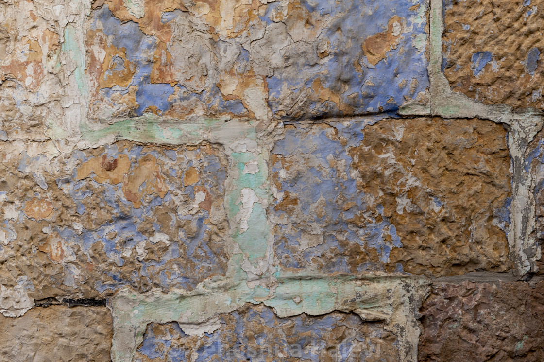 "Abstract old, peeling, painted stone wall background" by Yehoshua Halevi - $4.87 "Abstract old, peeling, painted stone wall background" stock image