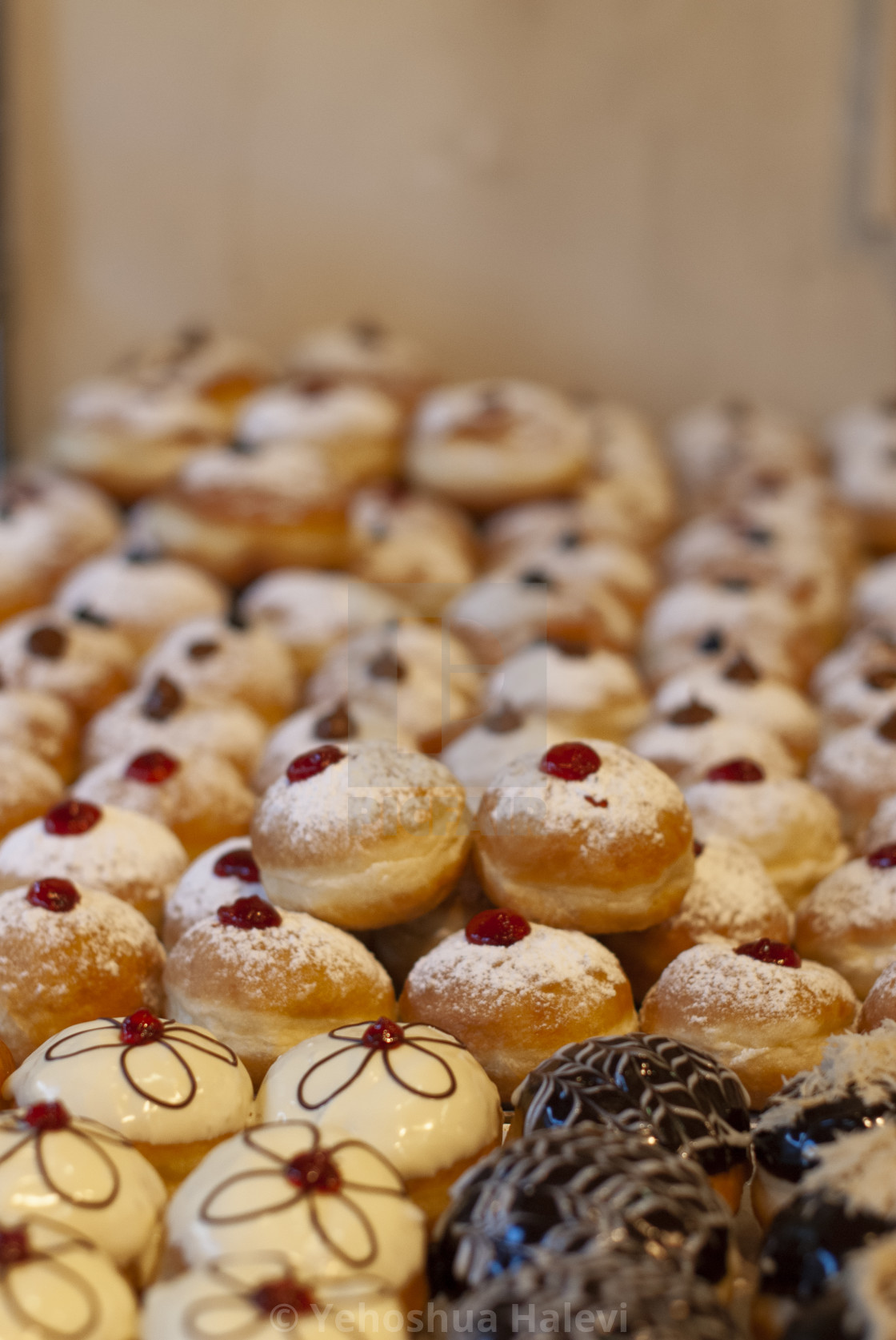 "Decorative donuts for sale in Israel during Chanukah." by Yehoshua Halevi - $4.86 "Decorative donuts for sale in Israel during Chanukah." stock image