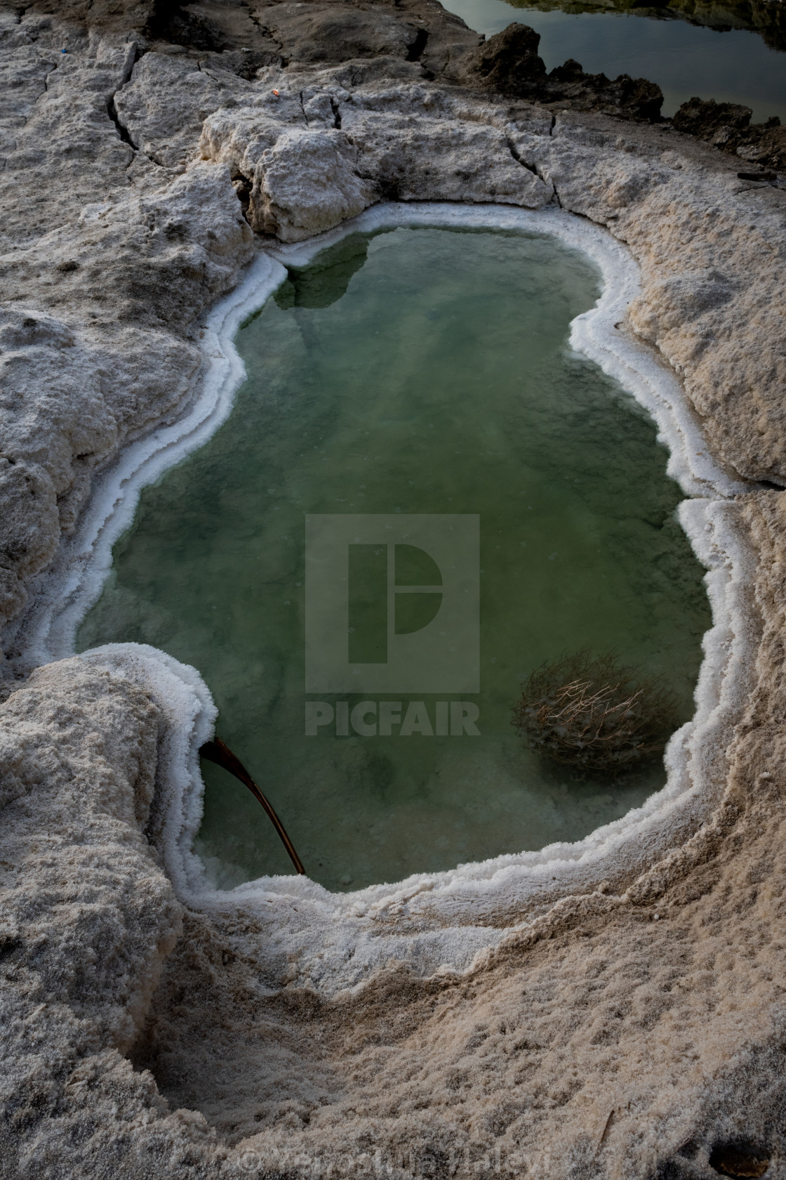 "Salt pool along the shoreline of the Dead Sea in Israel" by Yehoshua Halevi - $9.12 "Salt pool along the shoreline of the Dead Sea in Israel" stock image
