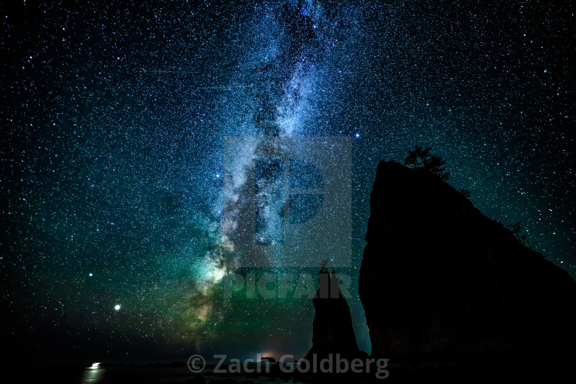 "Milky Way at Rialto Beach" stock image