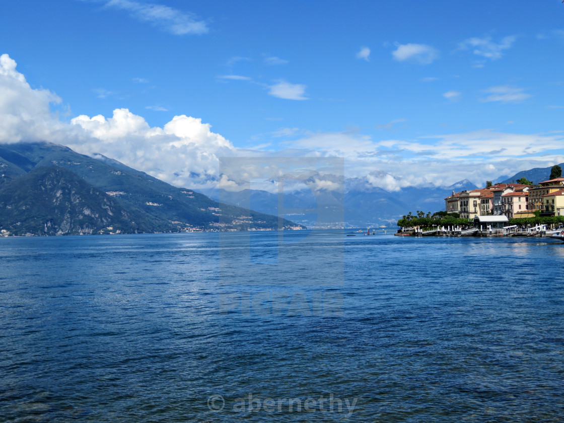 "Lakeside village Lake Como" stock image