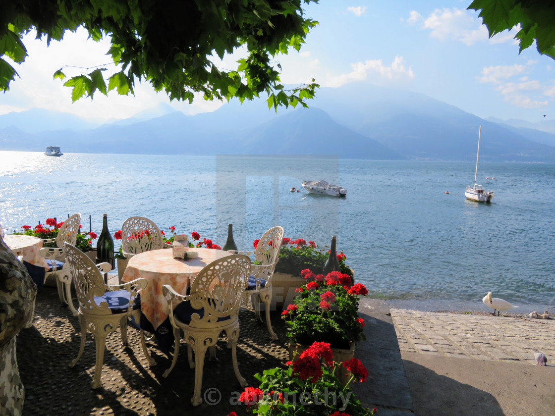 "Cafe at the lake" stock image