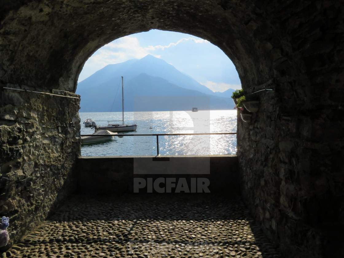 "Portal to Beauty at Lake Como" stock image