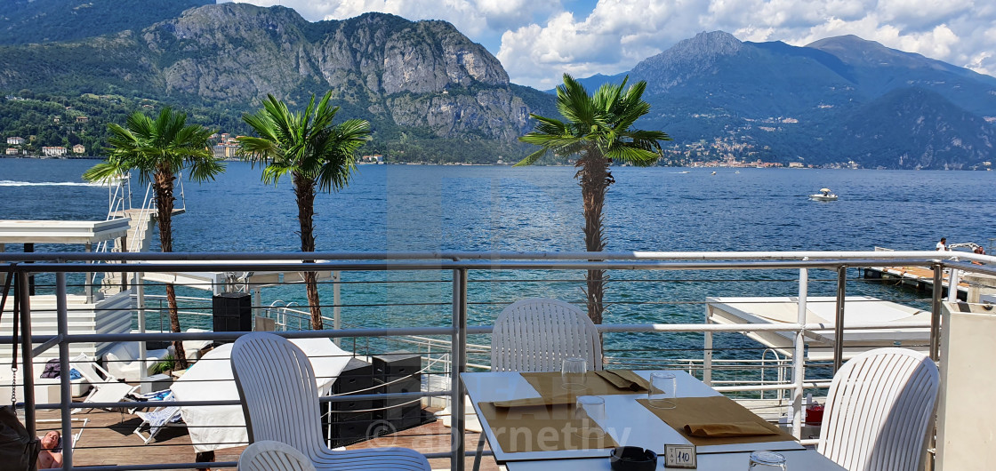 "Lake Como Dining" stock image