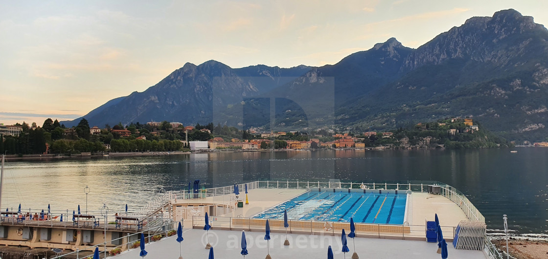 "Lake Como Sunset" stock image