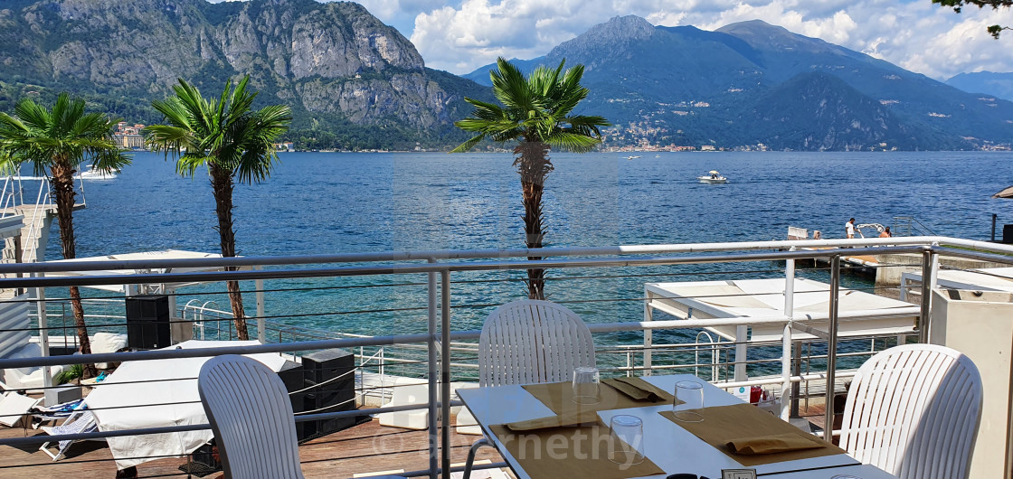 "Lake Como Dining" stock image