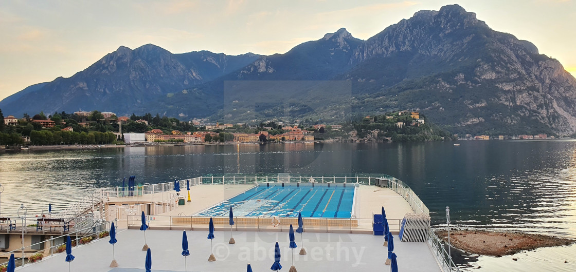 "Lake Como Sunset" stock image