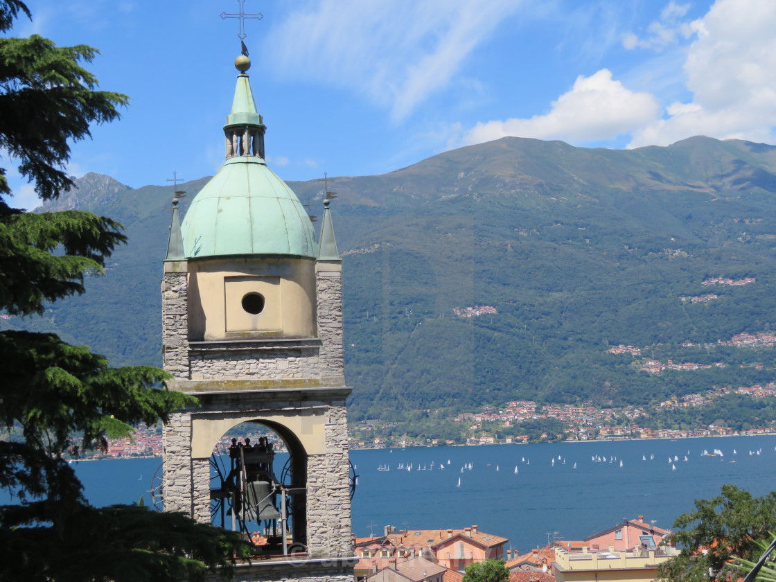 "Lake Como Church" stock image