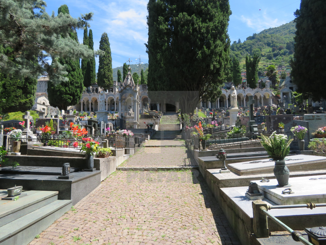 "Cemetery in Italy" stock image