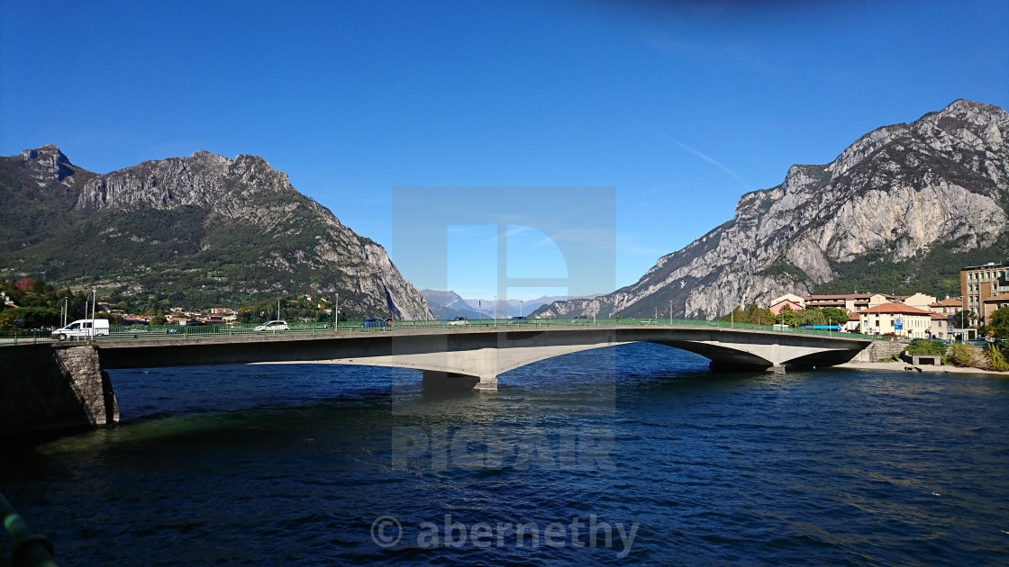 "Kennedy Bridge Lecco Lake Como" stock image