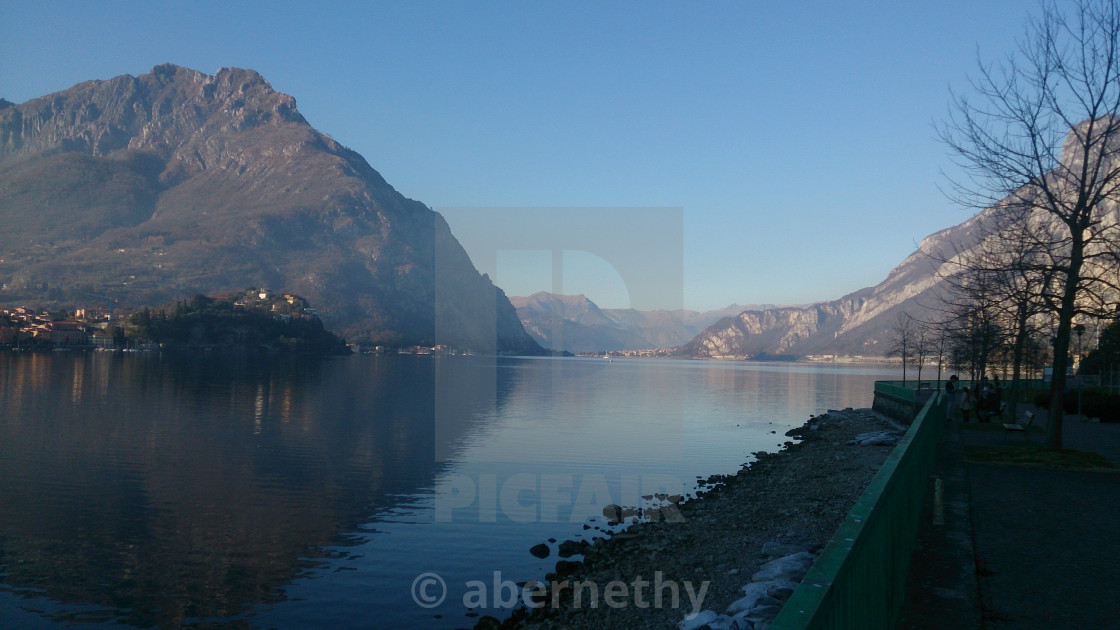 "Mountians and lake" stock image