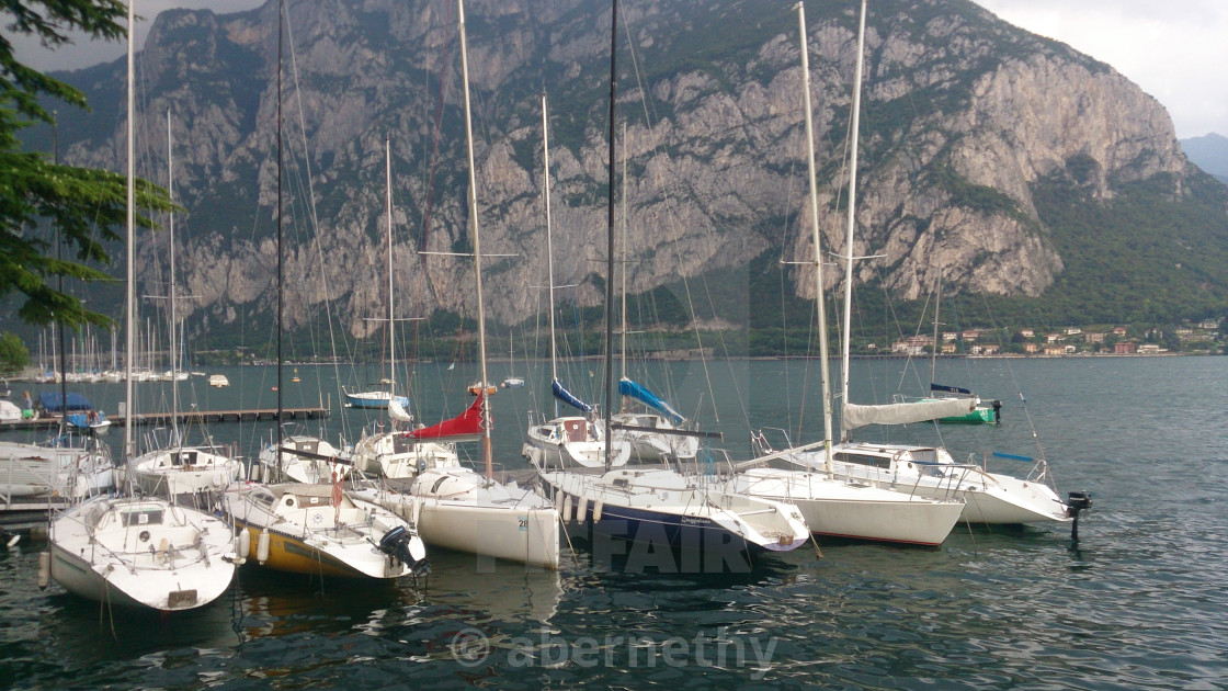 "Sail Boats on Lake Como" stock image