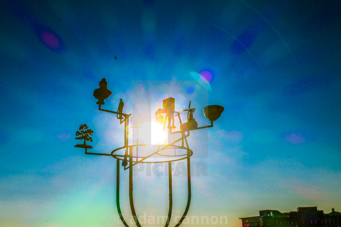 "Hove plinth at Sunset" stock image