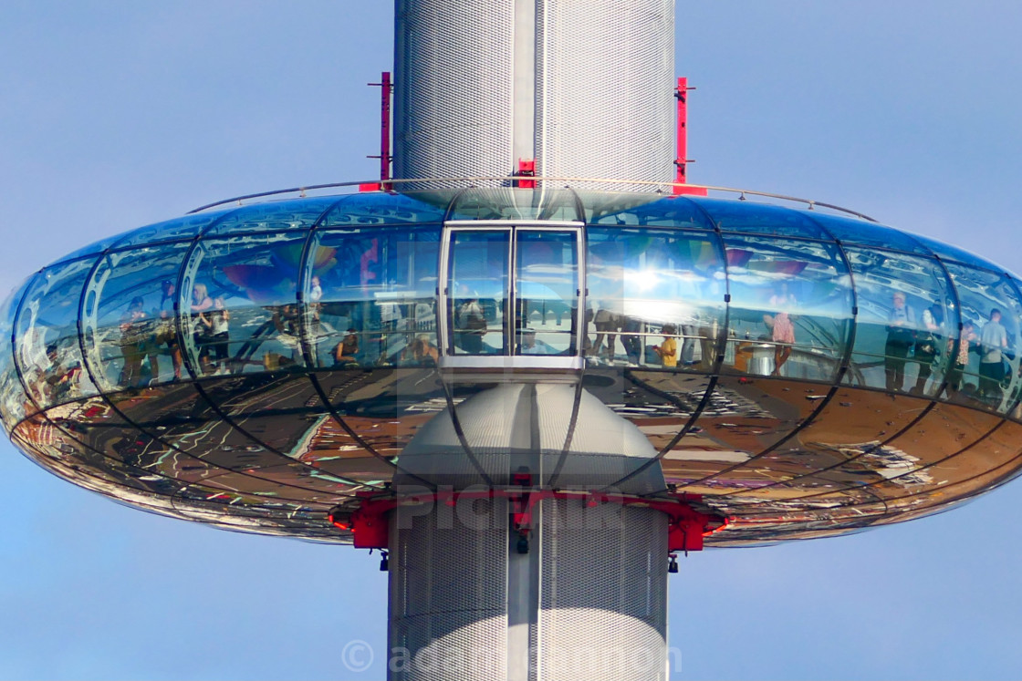 "the i360 and a blue sky" stock image