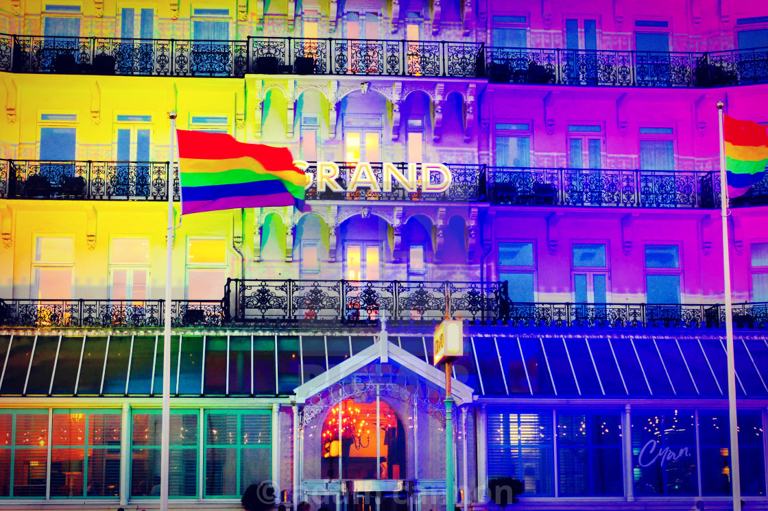 "Brighton Pride at the Grand Hotel" stock image