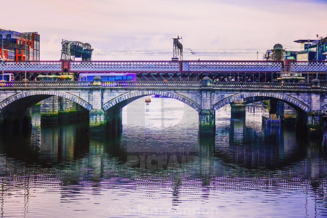 "Glasgow at Dusk" stock image