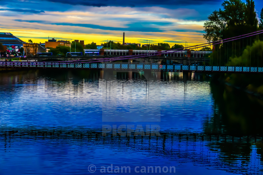 "Glasgow at Dusk" stock image